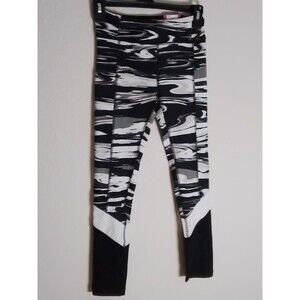 GIRLS SO HI-RISE BLACK/WHITE HI-RISE LEGGING. SZ MEDIUM (8).